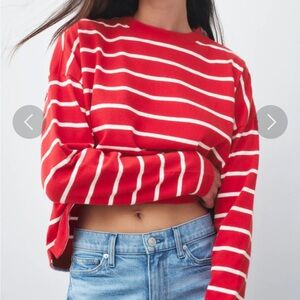 AYR Red and White Half Day Tee